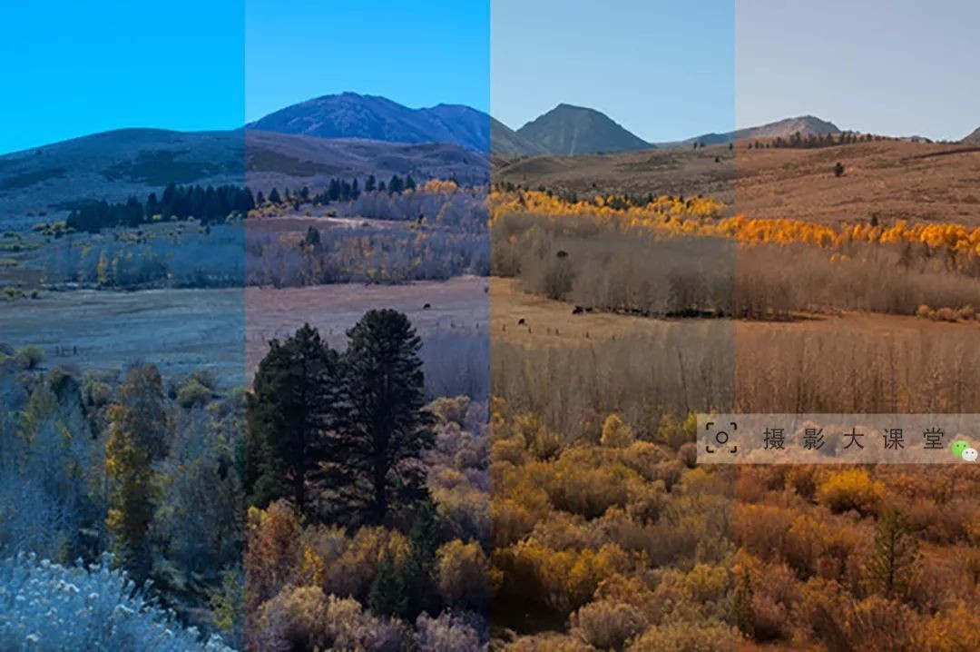 濾光片 色溫對比圖