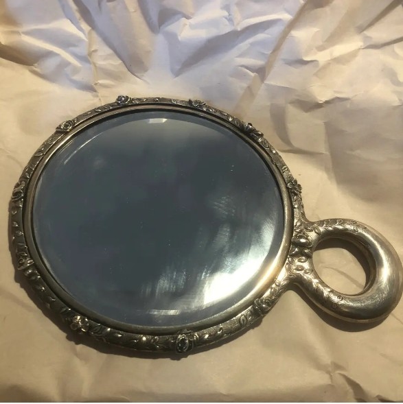 1900年tiffany銀鏡子 1900年tiffany銀鏡子