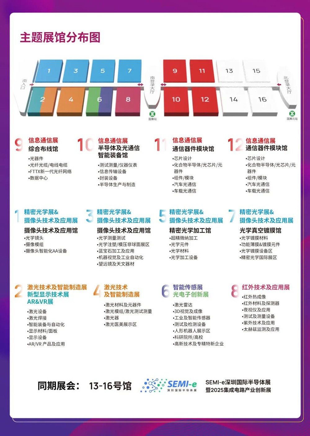 濾光片 中國(guó)光博會(huì)主題展館分布圖